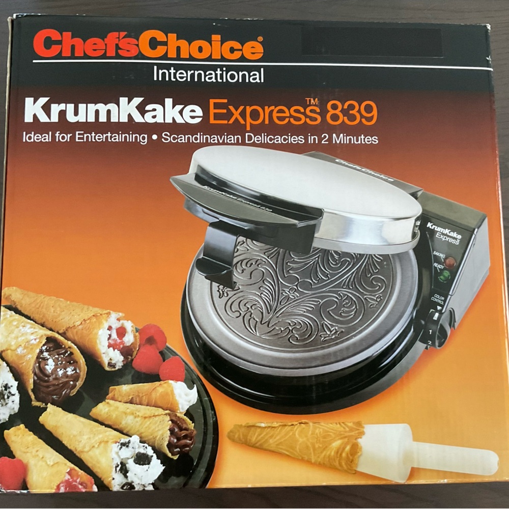 Krumkake stroopwaffle iron, unused